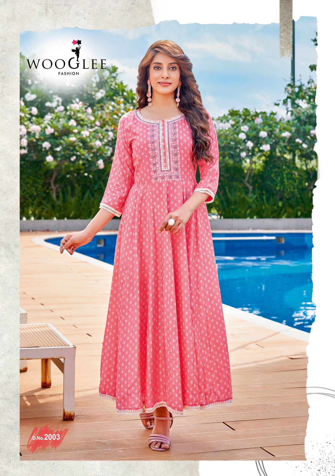 Wooglee Avsar Rayon Long Anarkali Kurtis Catalog
